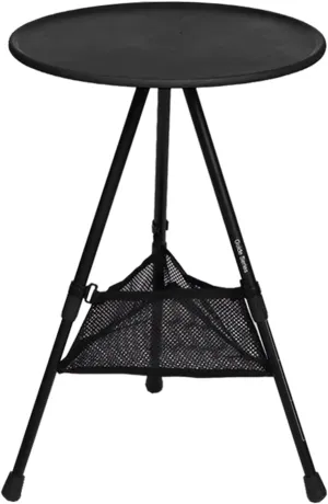Camp Table Folding Round Table Outdoor Aluminum Alloy Table Portable Dining Picnic Table Camping Ultra-Light Coffee Table Brown (Black)