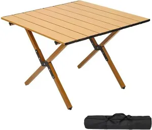 Camp Tables Portable Foldable, Carbon Steel Sturdy Folding Table, Dining Table for Cooking, Camp, Travel, BBQ, Party (Color : D, Size : 60cm/23.6in)