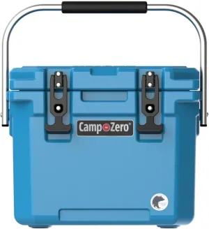 CAMP-ZERO 12 | 12.6 Qt. Premium Cooler with Molded-in Cup Holders and Folding Aluminum Handle, Turquoise (CZ12L-DT)