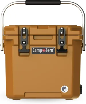 CAMP-ZERO 12L-12.6 Quart Portable Hard Cooler Ice Chest, Perfect for Drinks, Lunch, Beach, Picnics, Boating, Camping and Travel with 2 Molded-in Cup Holders and Folding Aluminum Handle