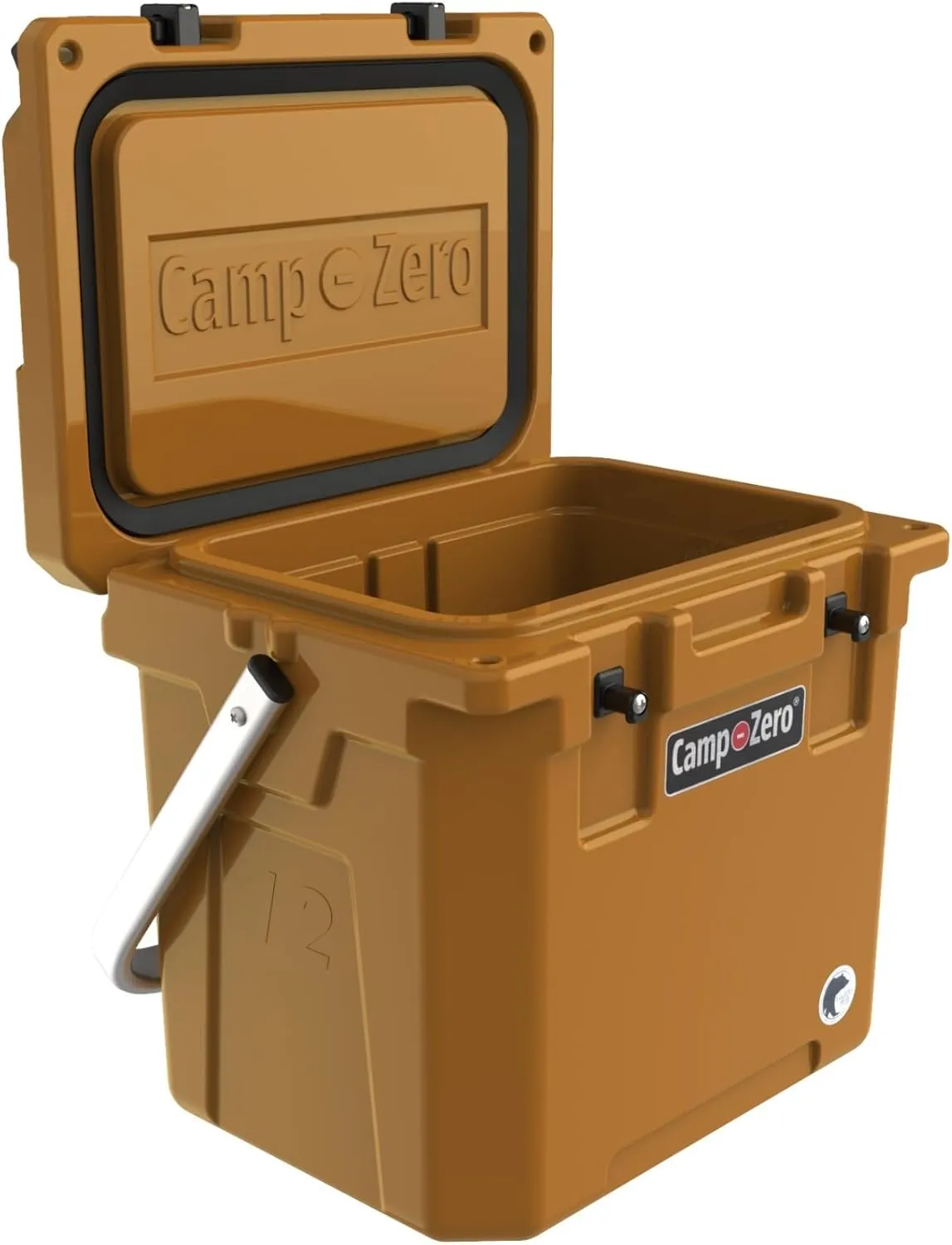 CAMP-ZERO 12L-12.6 Quart Portable Hard Cooler Ice Chest, Perfect for Drinks, Lunch, Beach, Picnics, Boating, Camping and Travel with 2 Molded-in Cup Holders and Folding Aluminum Handle