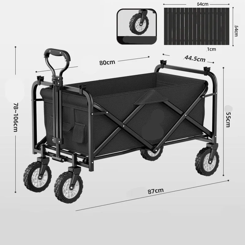 Camping Cart Foldable Outdoor Hand Push Picnic Cart