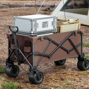 Camping Cart Foldable Outdoor Hand Push Picnic Cart