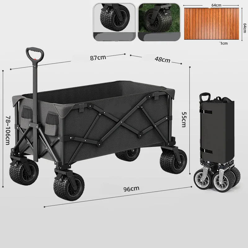 Camping Cart Foldable Outdoor Hand Push Picnic Cart