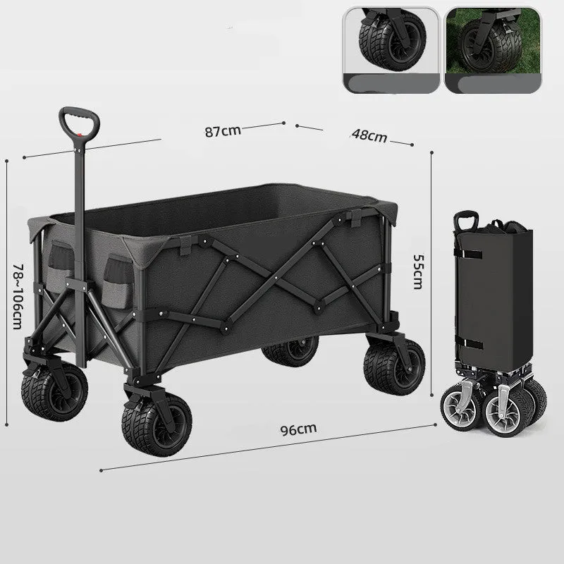 Camping Cart Foldable Outdoor Hand Push Picnic Cart