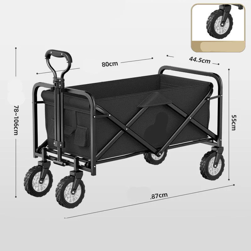 Camping Cart Foldable Outdoor Hand Push Picnic Cart
