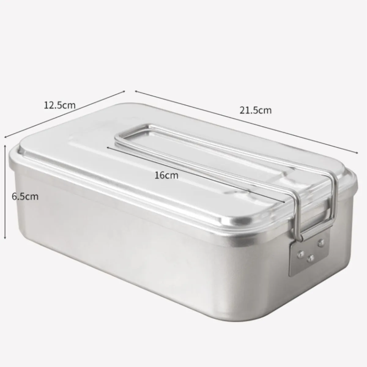 Camping Cookware, Outdoor Camping Cooking Can Be Heated by Open Fire Picnic Aluminum Lunch Box Iron Lunch Box Portable Stove(12.5x21.5cm)