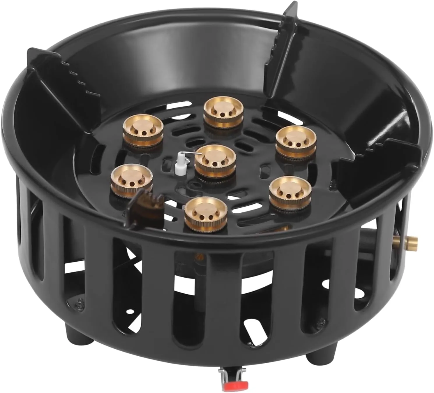 Camping Gas Cooking Burner, Portable Backpacking Stove Windproof Gas Cooking Burner with 3 Adapters, 21000W/72000BTU Camping Stove for Home, Yard, Other Indoor Or Outdoor Uses