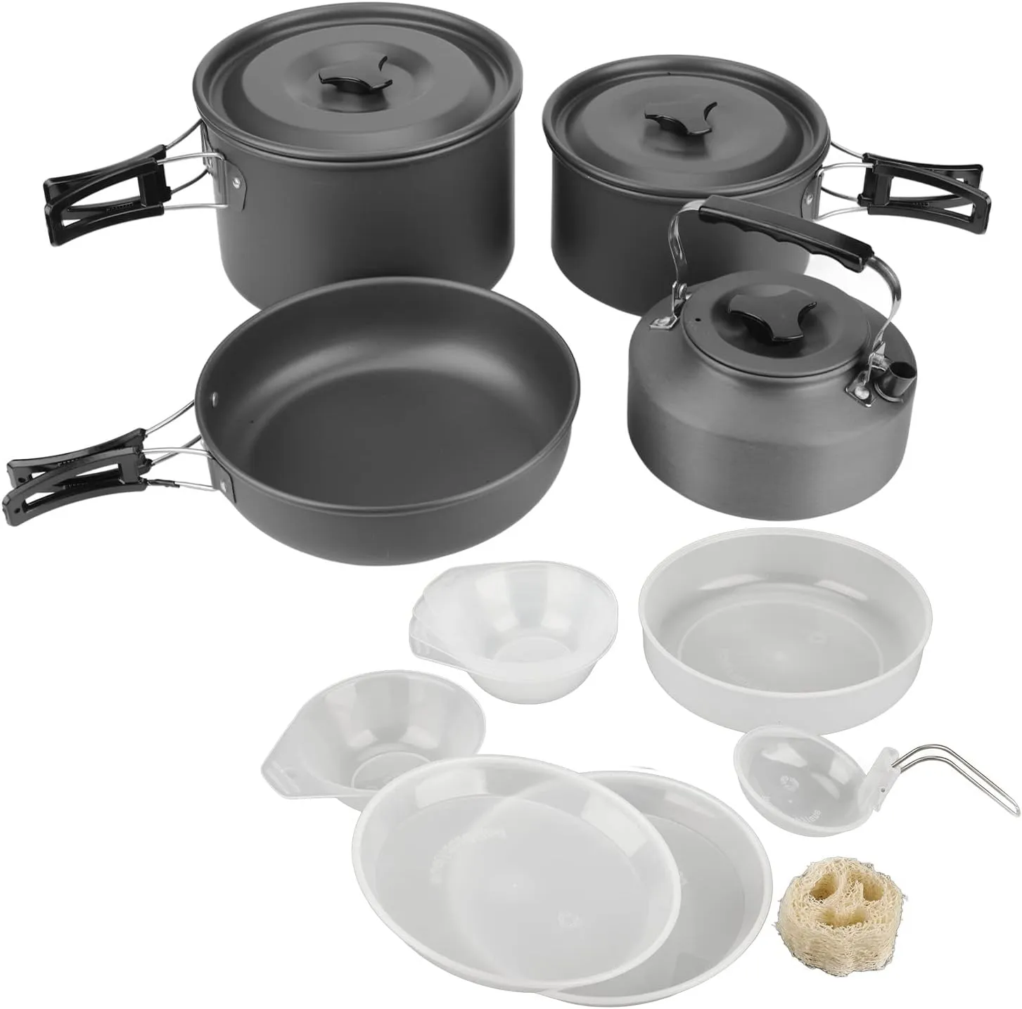 Camping Kitchen Aluminum Kit Alloy Pot Teaple Cold Pan Placer Dish Bowl Soup Soup Outdoor Travel