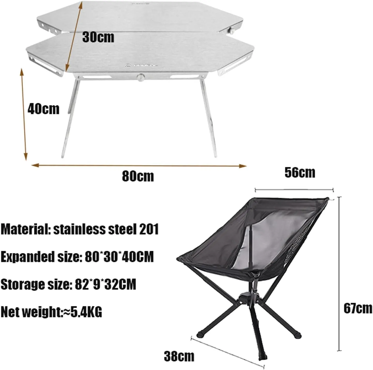 Camping Splicing Table Set with Chairs, Outdoor Camping Folding Table Chair Set Portable Beach Table Foldable Chiars for Camping, Picnic, Travel, RV