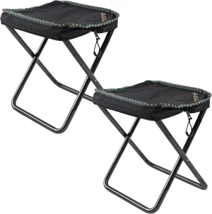 Camping Stool,Portable Folding Compact Stool for Outdoor Camp,Hiking,Picnic Fishing,600D Oxford Cloth, Durable Aluminum Frame (Black 2 Packs)