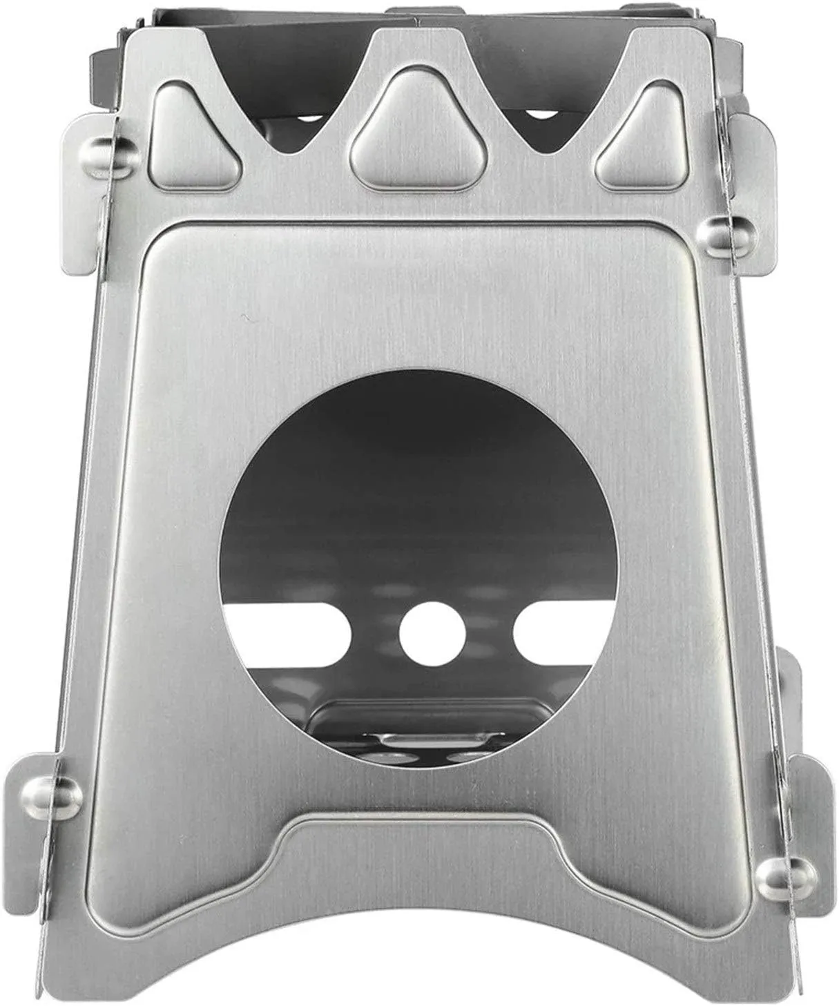 Camping Stove Folding Wood Burning Stove Stainless Steel Pocket Stove Outdoor Cooking Picnic