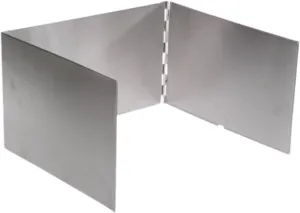 Camping Stoves Windscreen Wind Shield Folding Backpacking Stainless Steel Wind Screen