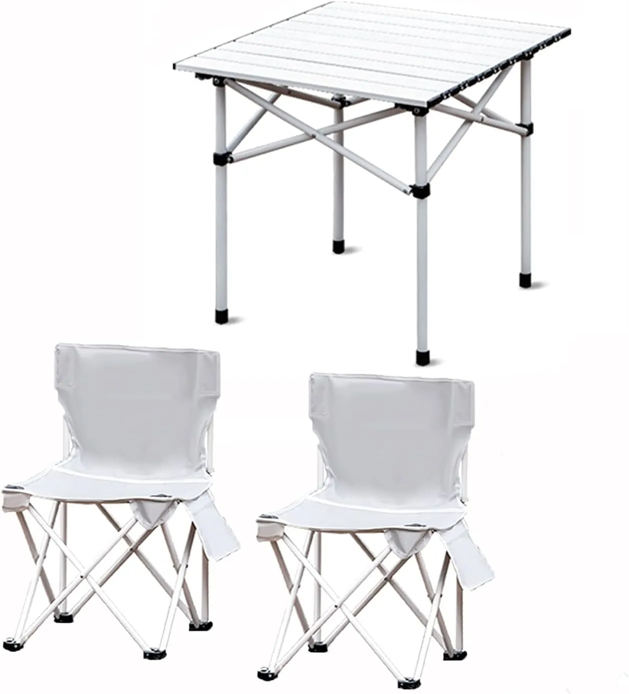 Camping Table Chairs Portable Outdoor and Chair Set, Ultra-Light and Durable Aluminum Alloy Picnic Table, Suitable for Car Travel Beach Fishing