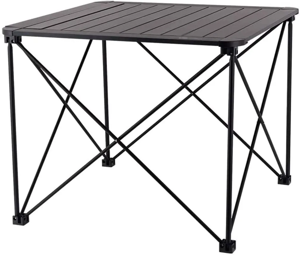 Camping Table Foldable Portable Aluminum Alloy Folding Table Roll Up Table with Carrying Bag for Outdoor Beach Picnic Backyards BBQ and Party Silver