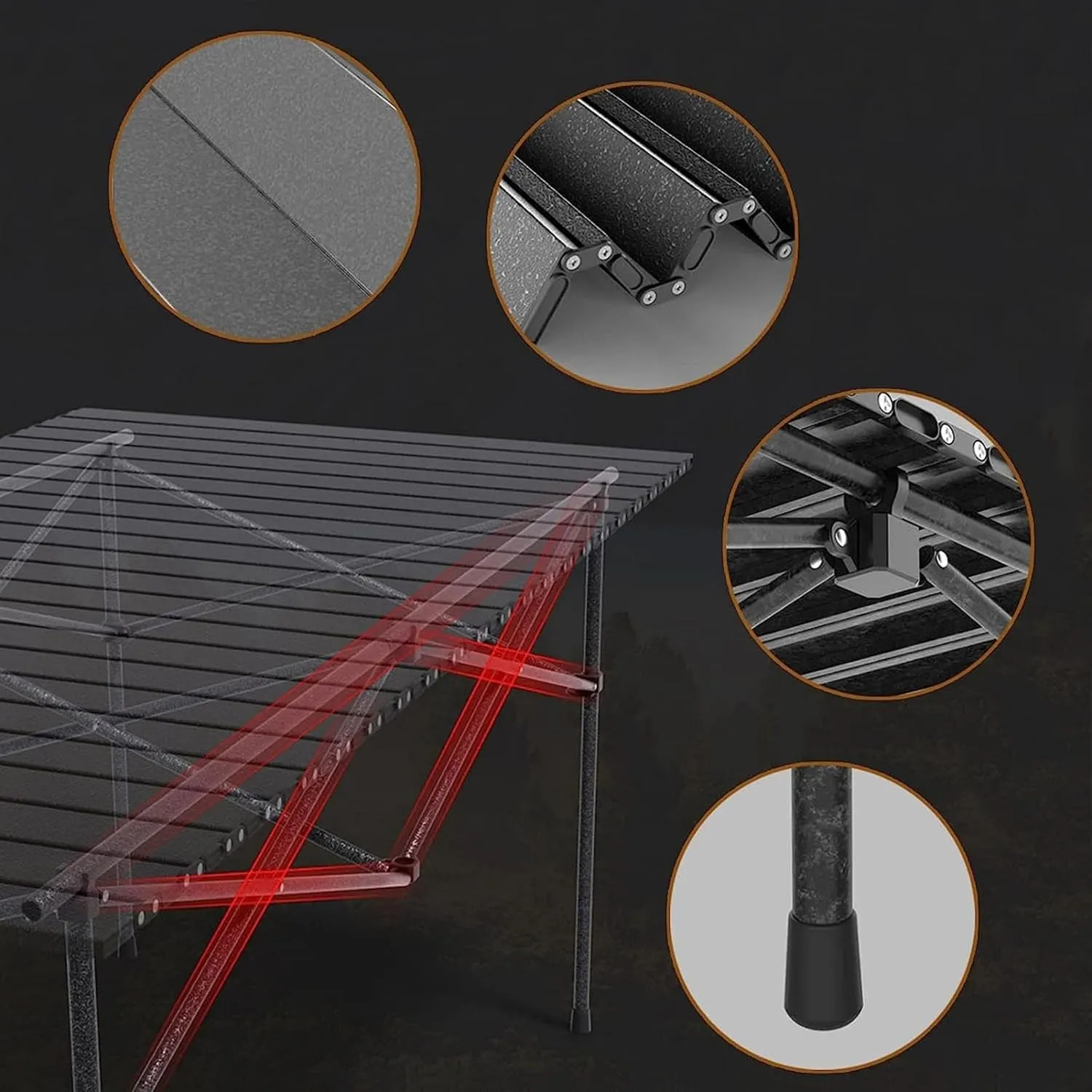 Camping Tables Lightweight Foldable Bag,Portable Picnic Folding Table,Roll up Tables for Outside Travel BBQ Garden Sand Party