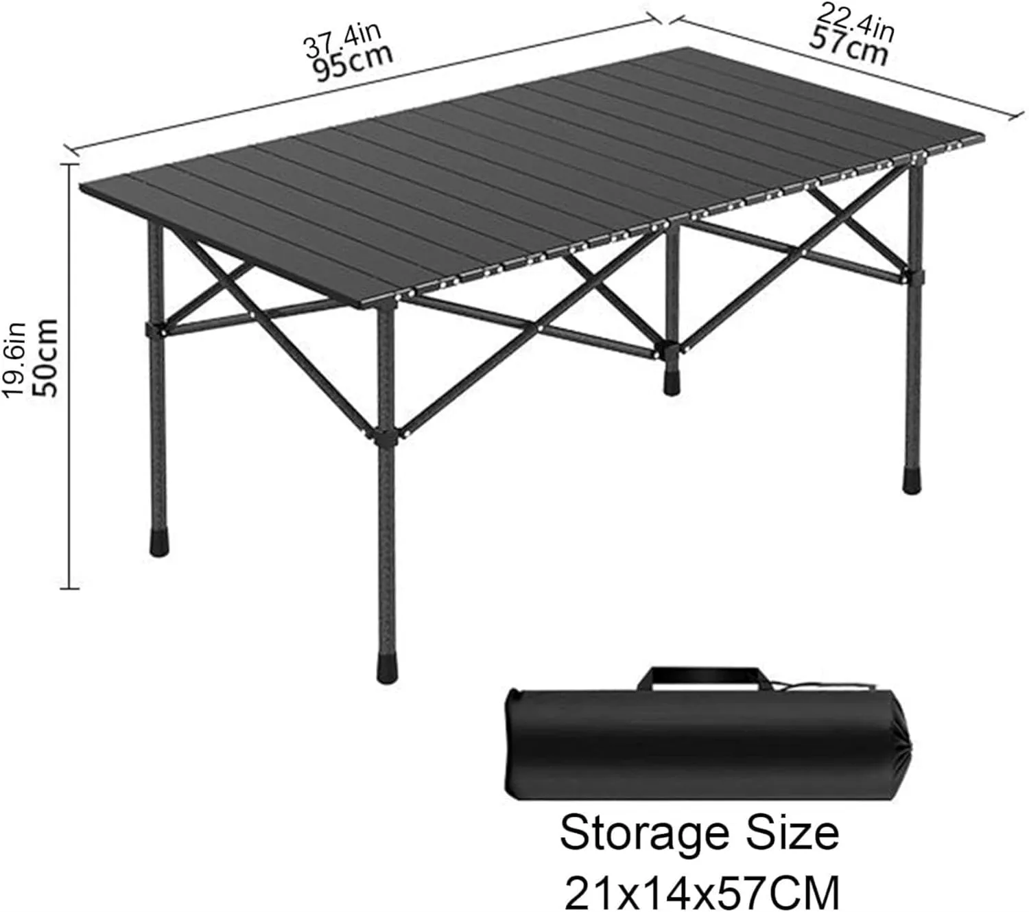 Camping Tables Lightweight Foldable Bag,Portable Picnic Folding Table,Roll up Tables for Outside Travel BBQ Garden Sand Party
