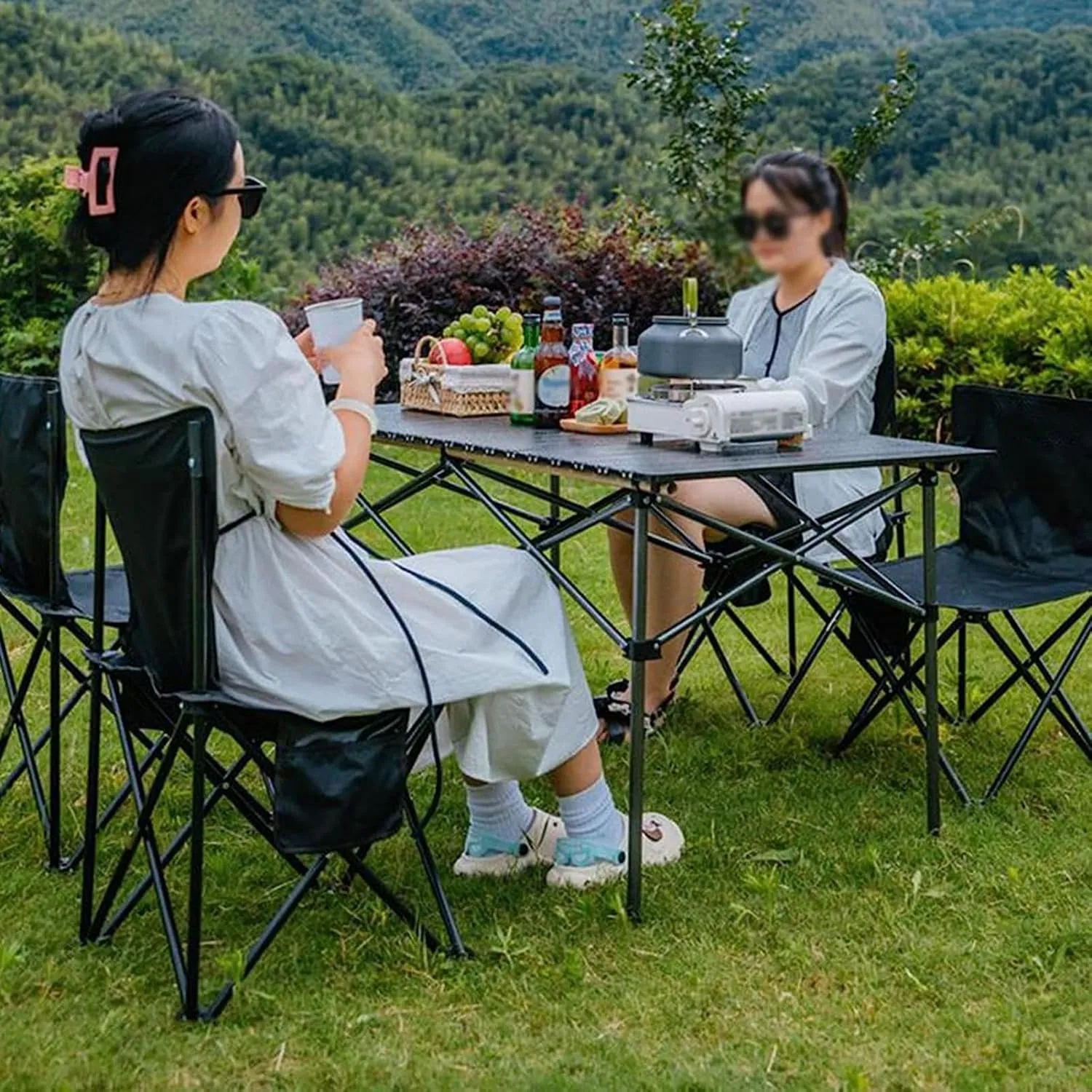Camping Tables Lightweight Foldable Bag,Portable Picnic Folding Table,Roll up Tables for Outside Travel BBQ Garden Sand Party