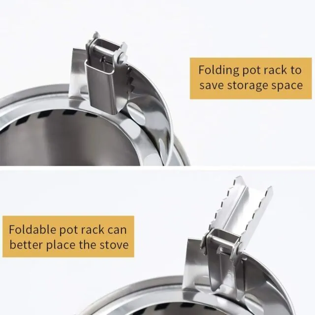 Camping Wood Stove Backpacking Wood Burning Stove Portable Outdoor Folding Stov