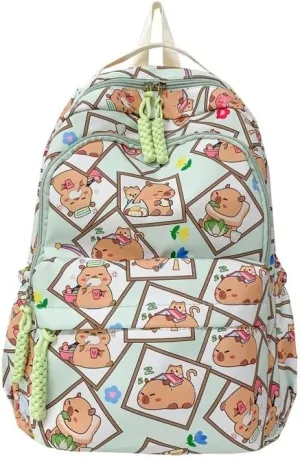 Capybara Backpack Ita Bag Breathable Cute Cartoon Mochila Capybara Bag Funny Kawaii Backpack