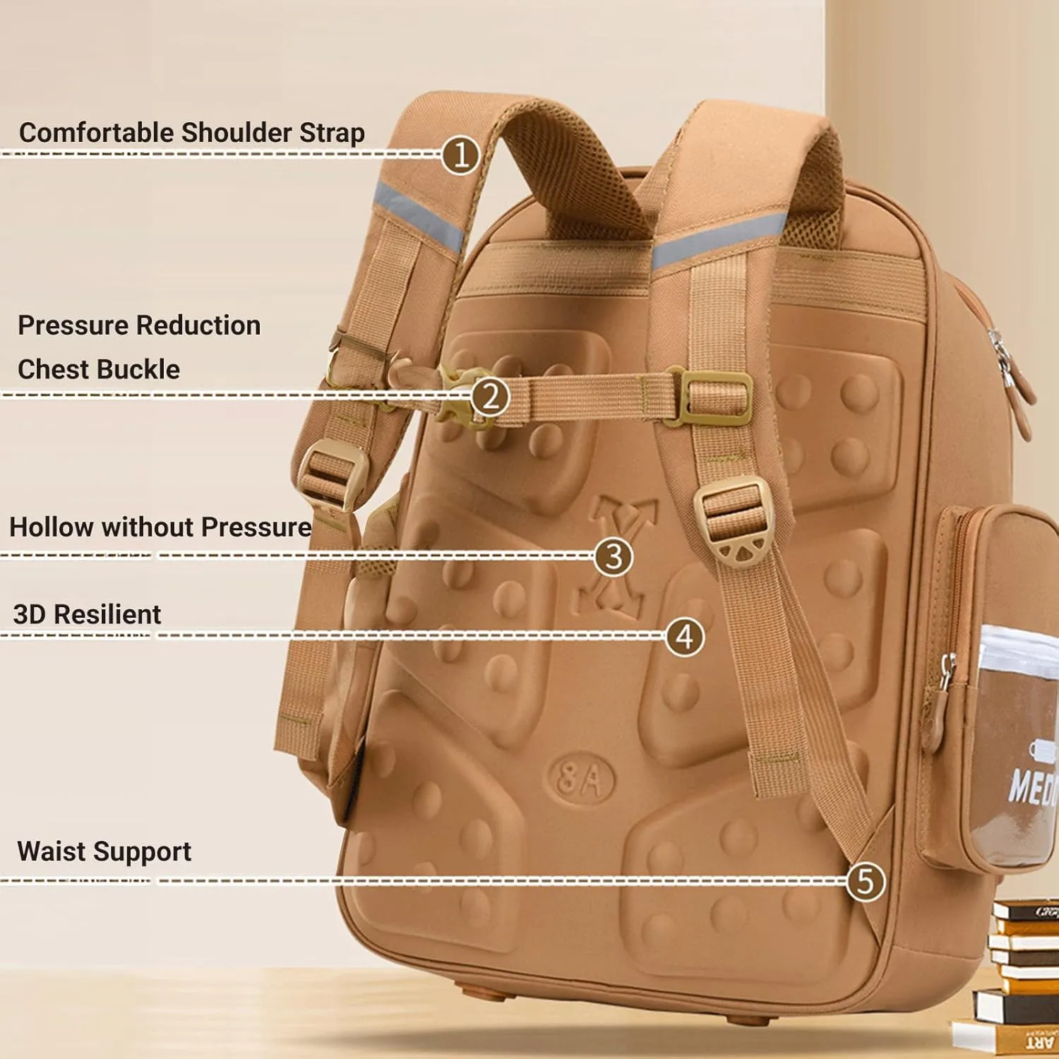 Capybara Backpack Mochila Capybara Cute Kawaii Kapibara Daypack Funny Going Out Cartoon Laptop Travel Casual Bag(Black,Medium)