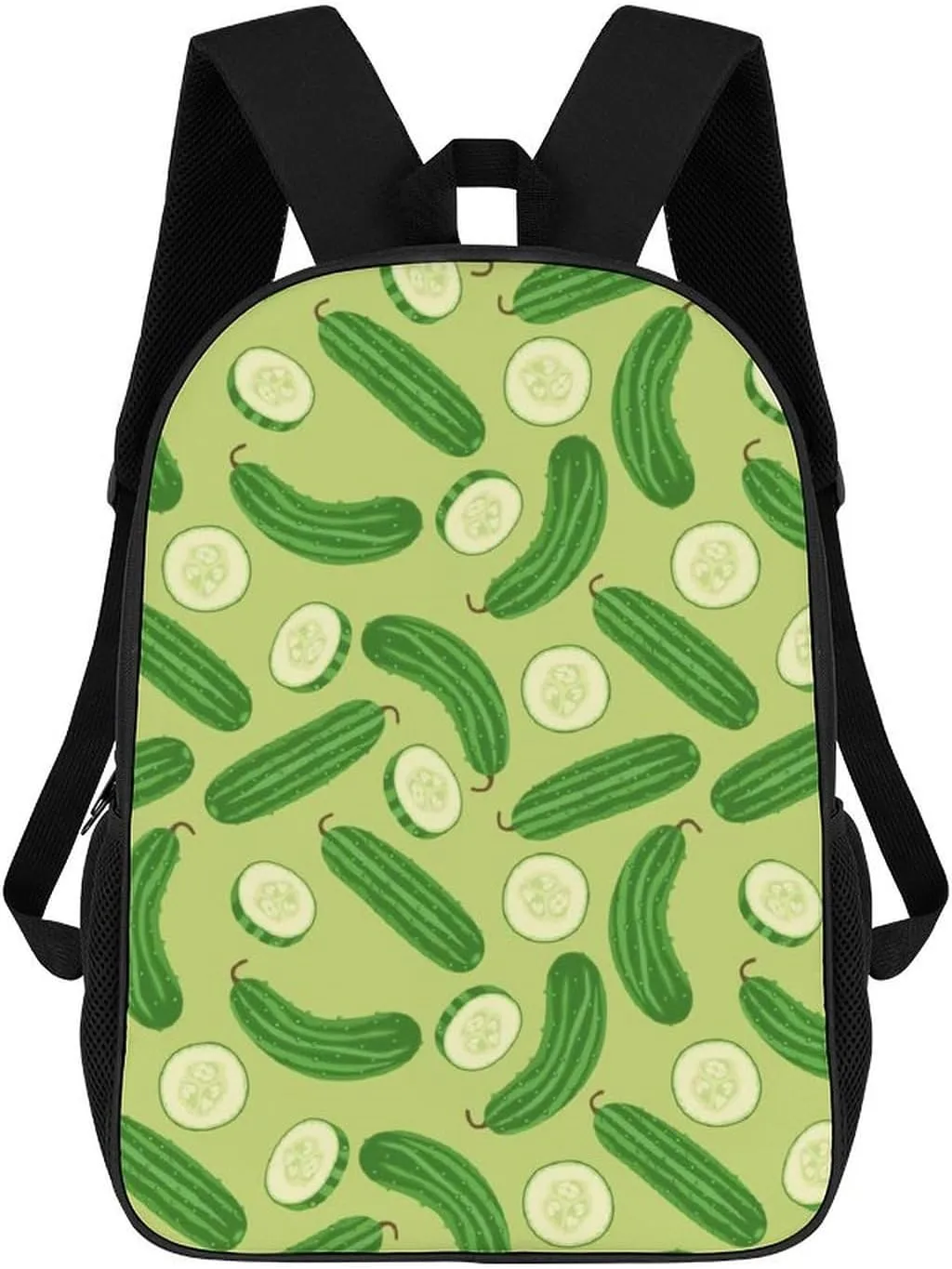 Cartoon Cucumber Pattern Backpack for Worker Business Hiking Travel Bag Shoulders Bag