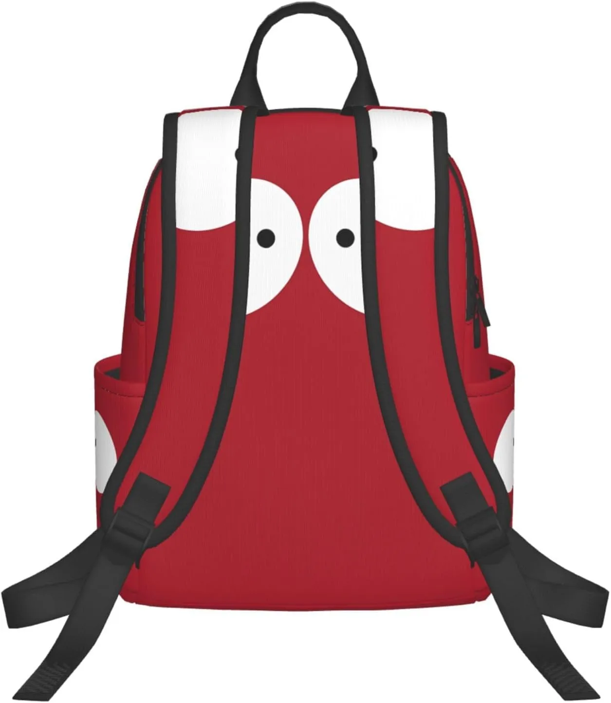 Cartoon Cute Eyes To Eyes Red Casual Backpacks Large Capacity Laptop Backpack Sports Rucksack Travel Daypack Adjustable Shoulder Strap Work Bag for Outdoor Camping