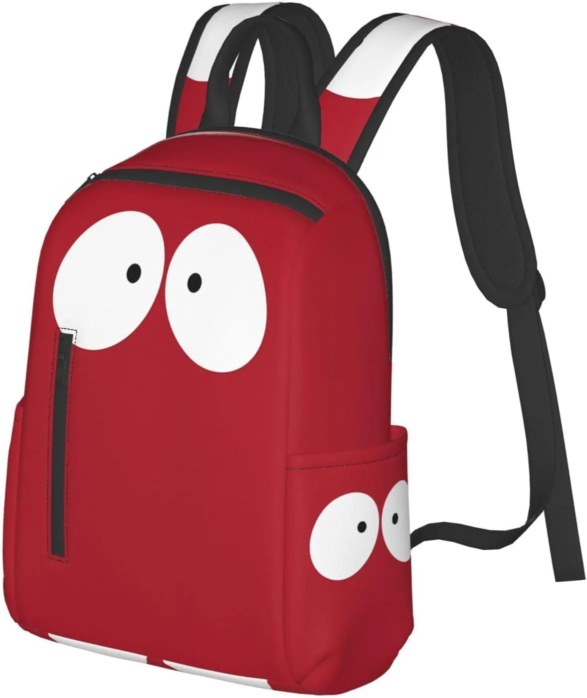 Cartoon Cute Eyes To Eyes Red Casual Backpacks Large Capacity Laptop Backpack Sports Rucksack Travel Daypack Adjustable Shoulder Strap Work Bag for Outdoor Camping