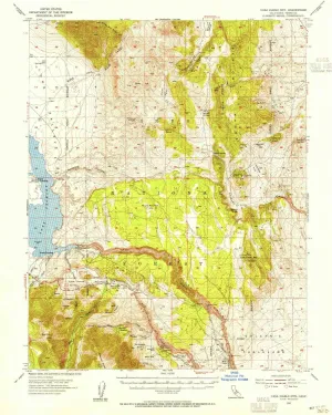 Casa Diablo MTN CA topo map, 1:62500 Scale, 15 X 15 Minute, Historical, 1953, Updated 1955, 20.8 x 16.6 in