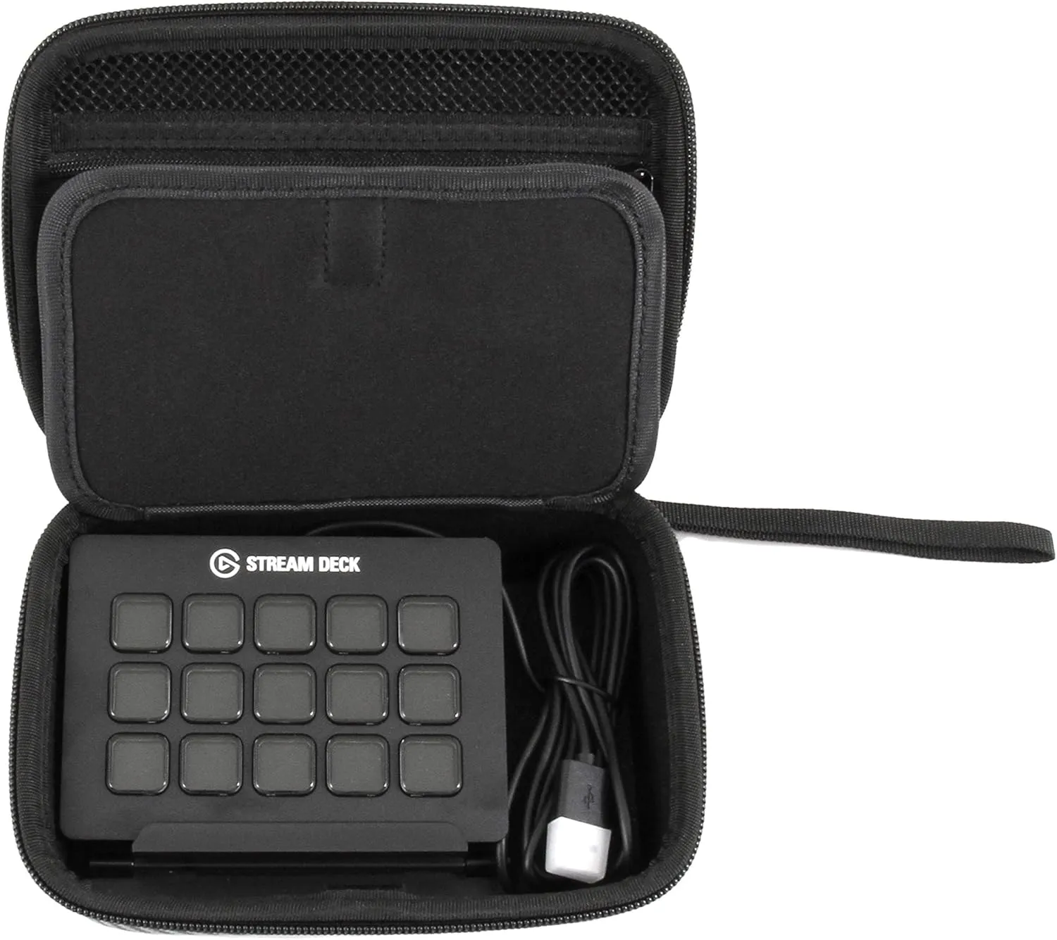 CASEMATIX Travel Case Compatible with Elgato Stream Deck and Adjustable Stand with Accessories, Travel Case Only