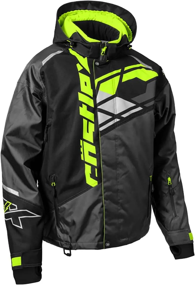 Castle X Men's Code G4 Snowmobile Jacket (Black/Charcoal/Hi-Vis - X-Large)