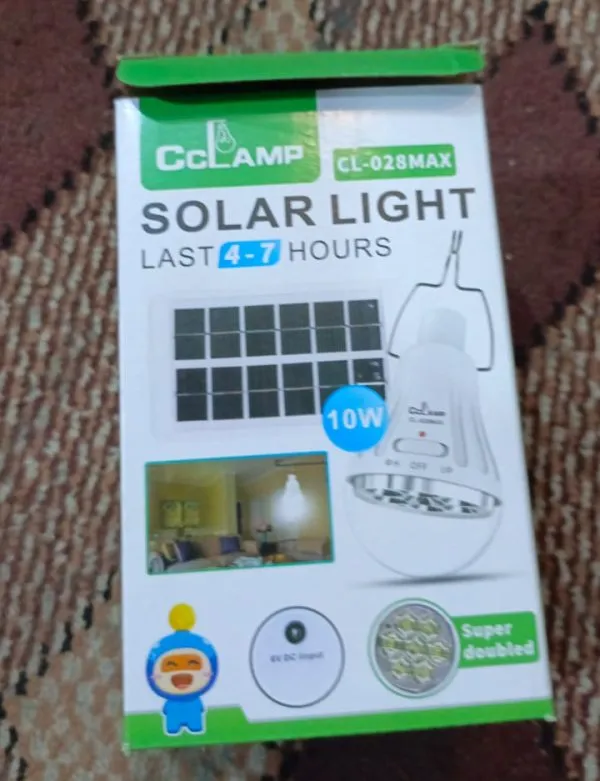 Cclamp Rechargeable Solar Light With Solar Panel Cl-028max.