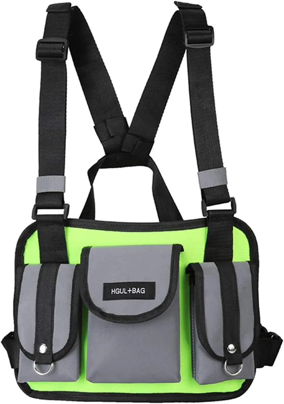Chest Backpack Reflective Vest Unisex Bag Pouch Hip Hop Streetwear Multi-pocket
