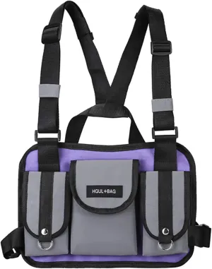 Chest Backpack Reflective Vest Unisex Bag Pouch Hip Hop Streetwear Multi-pocket