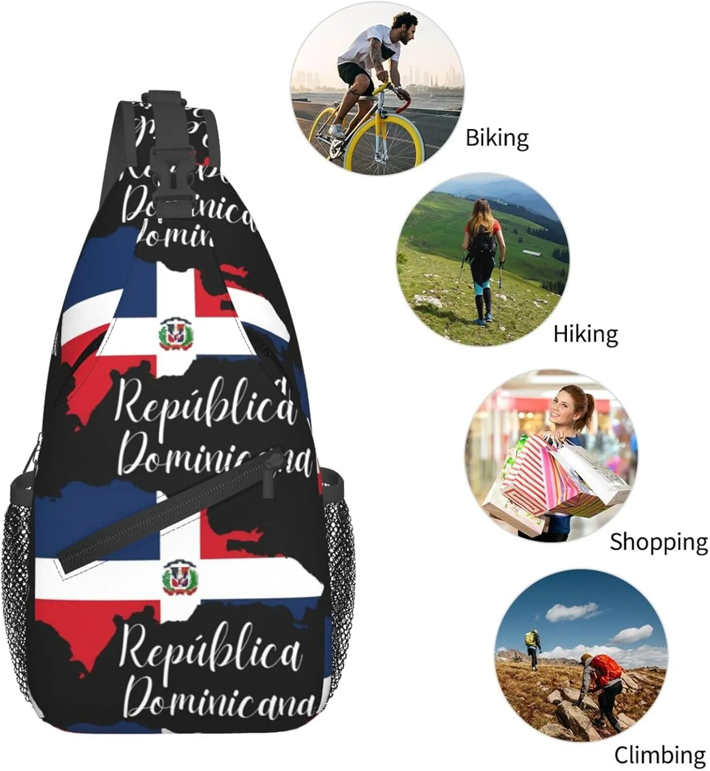 Chest Sling Bag Crossbody Shoulder Backpack Bag Gym Cycling Travel Hiking Daypack Cross Bag