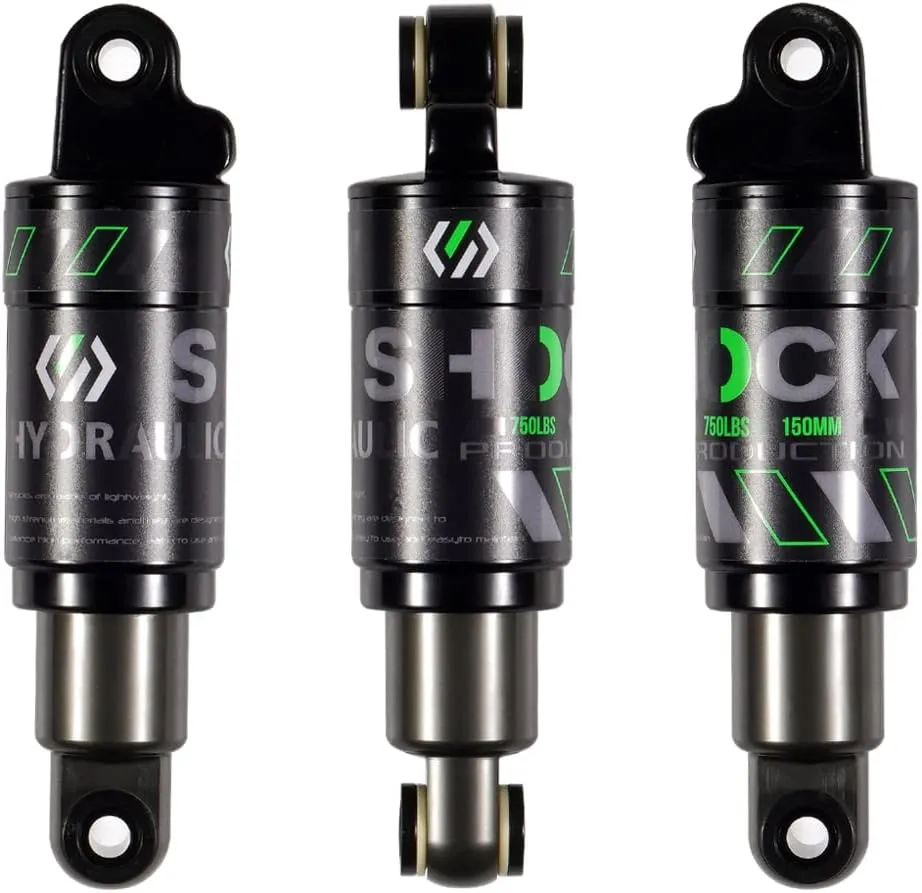 Chooee Mountain Bike Rear Shock absorber 120mm/125mm/150mm/165mm/185mm/190mm/200mm Bicycle Rear Suspension Shock Absorber 150mmx750lbs