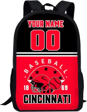 Cincinnati Backpack Custom 17Inch Shoulder Bag Gift for Men Women Boy Girl Personalized Name Number Laptop Travel Bag
