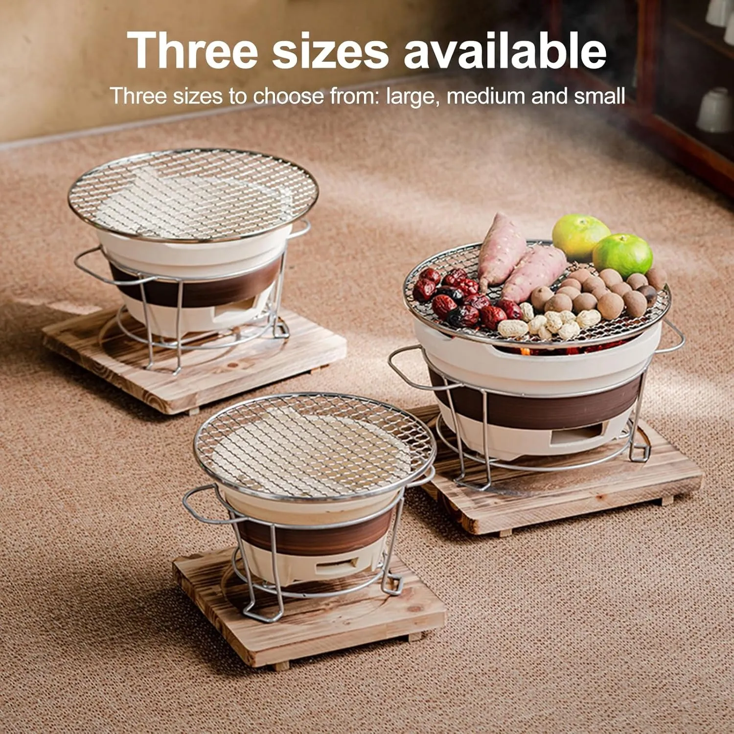 Clay Grilling Stove, Pottery Clay Charcoal Stove Portable Barbecue Stove Grill Yakitori Grill Tabletop BBQ Grill for Camping Picnic Travel (One Color 8x5in/20.5x13cm)