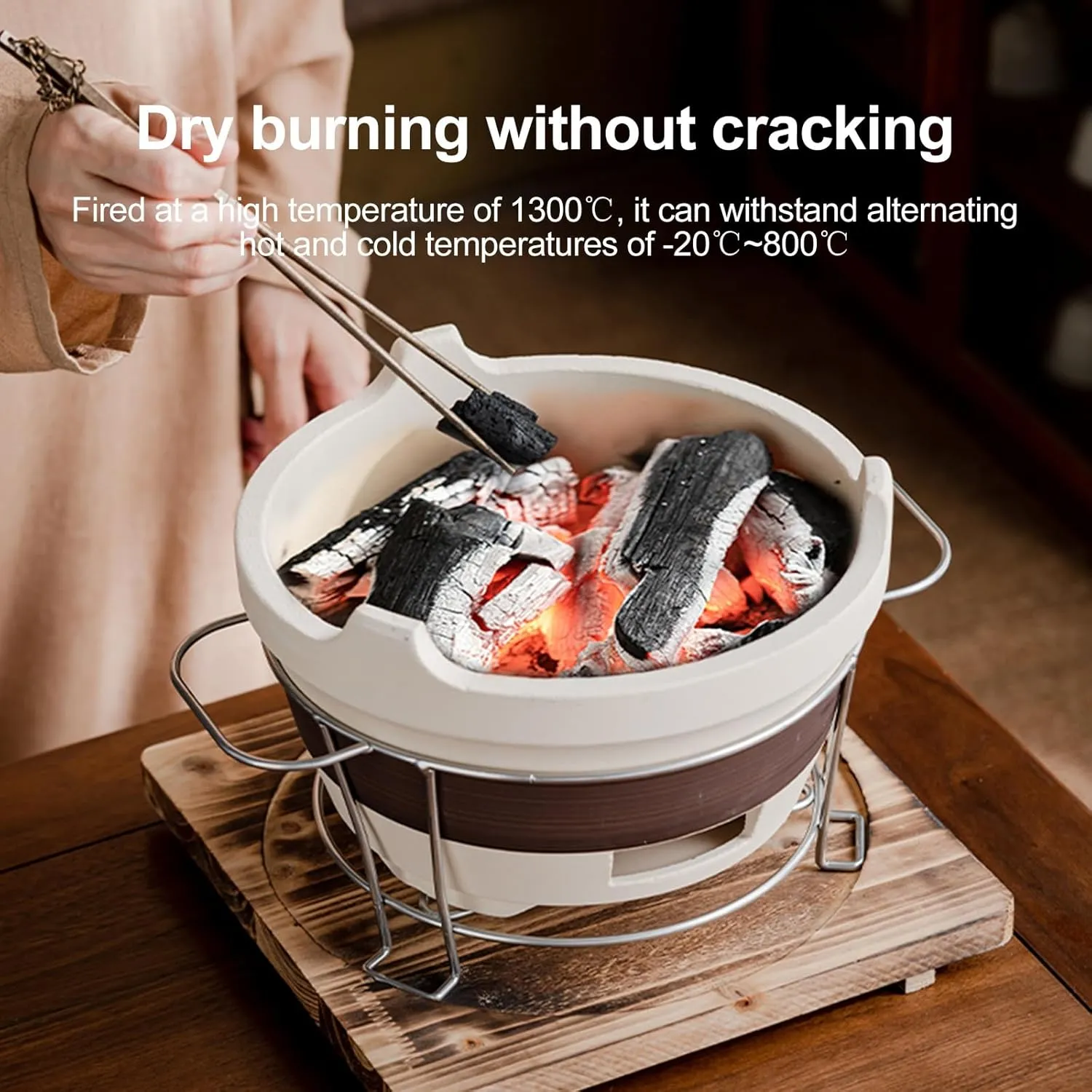 Clay Grilling Stove, Pottery Clay Charcoal Stove Portable Barbecue Stove Grill Yakitori Grill Tabletop BBQ Grill for Camping Picnic Travel (One Color 8x5in/20.5x13cm)