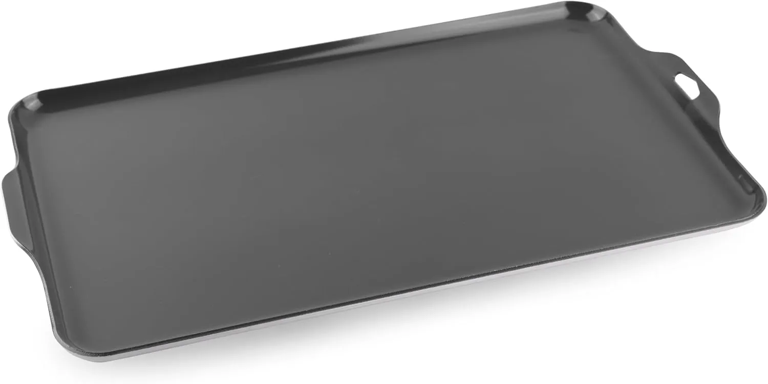 Coghlan's Camp Griddle, Lightweight Aluminum, 17.5 x 10" size, Non Toxic PFAS-Free and Non-Stick Ceramic Coating Cooking Surface for Two Burner Stoves, Ideal for Camping and Outdoor Cooking