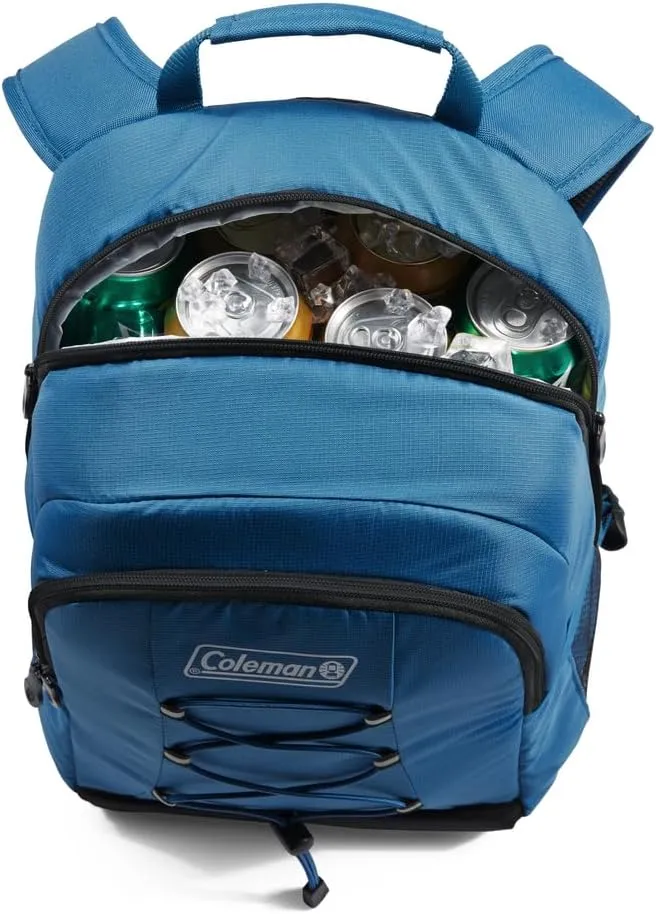 Coleman Chiller Insulated Backpack Cooler, Leakproof 28-Can Backpack Cooler with 12  Hour Ice Retention, Made with Recycled Materials