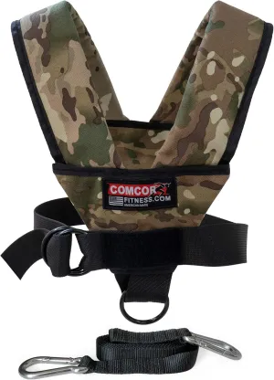 ComCor Pro Sled Harness - Camo Adult Size - Padded Shoulders - Made in The USA