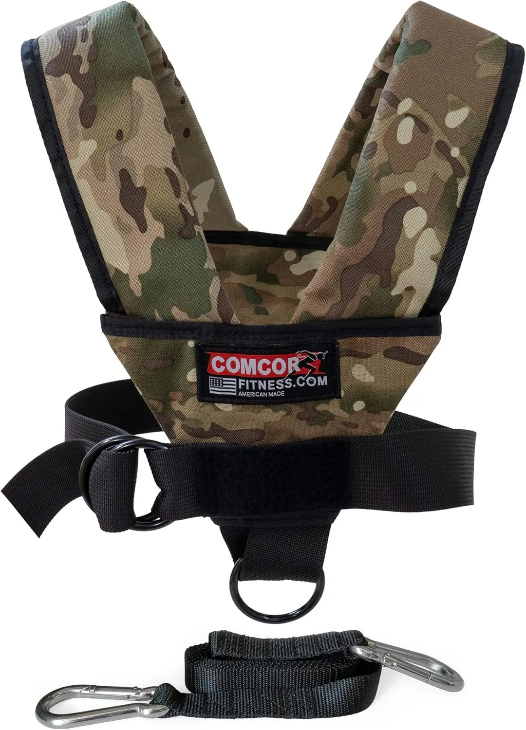 ComCor Pro Sled Harness - Camo Adult Size - Padded Shoulders - Made in The USA