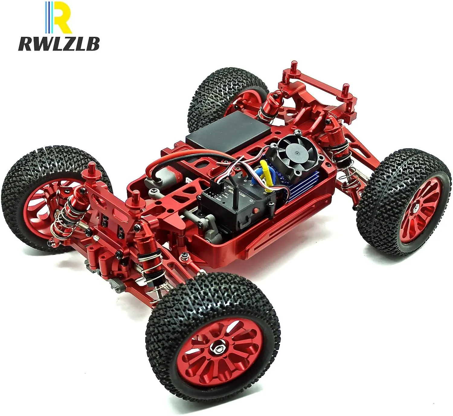 Compatible with Hyper GO RC Car Parts, 1/16 Metal Upgrade Aluminum Accessories, Red Replacement Parts kit for H16BM H16GT H16DR H16PL BEZGAR HP163S HP161 Jetwood JC16EP HAIBOXING 16889 16890A