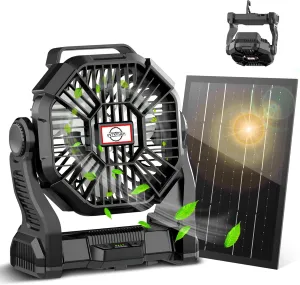 CONBOLA 25400mAh,Camping Fan, Portable Fans Rechargeable 9-Inch Battery Powered LED Lantern, USB C Battery Beach Fan.