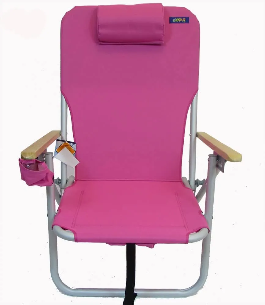 COPA 4 Position Aluminum Folding Backpack Chair (Pink)