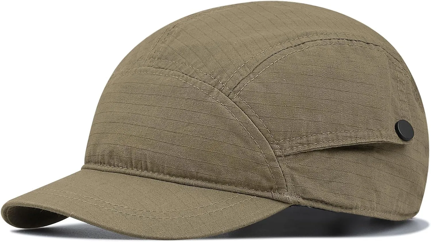 Croogo Short Brim 5 Panel Baseball Cap Cooling Trucker Dad Cap Adjustable Strap Cadet Cap Curved Brim Snapback Hats for Daily