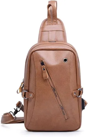 Crossbody Sling Backpack for Men with Adjustable Shoulder Strap Waterproof Chest Day Pack Backpacks