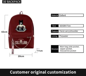 Cult Of The Lamb Print Backpack Game Backpack Three Piece Travel Backpack (Suit1)