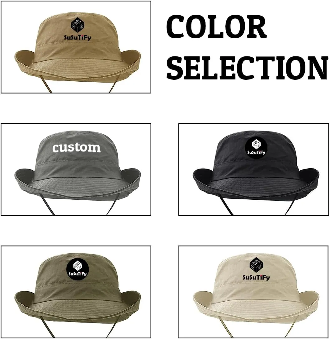 Custom Boonie Hat,Personalized Bucket Hat,Customized Fishing Hat Sun Protection Hat Beach Hiking Rowing Kayaking Hat